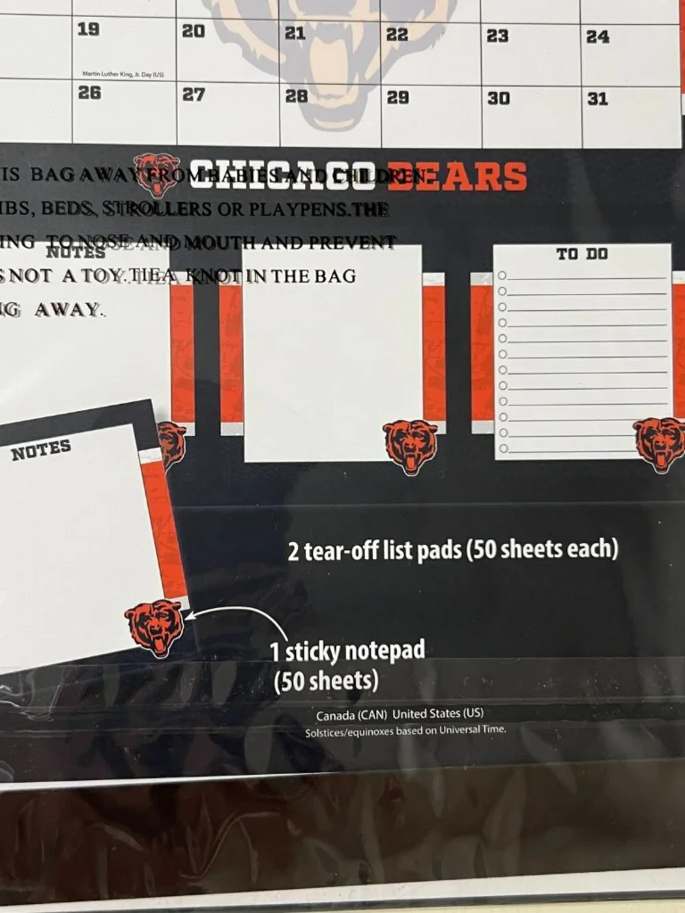 Chicago Bears 2026 Memomate Spiral Calendar, (Paperback)
